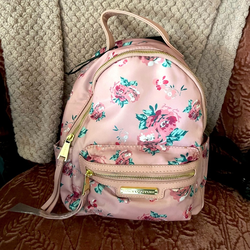 Nwot Juicy Couture Floral Mini Backpack Pink
